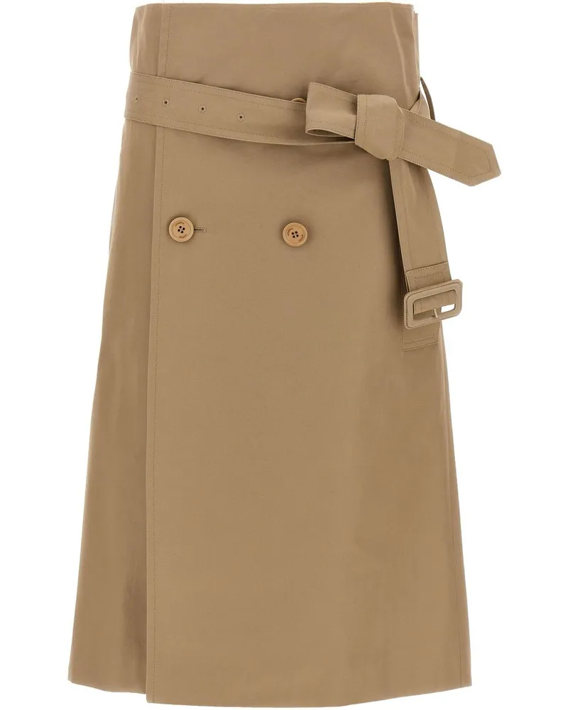 VETEMENTS Klassischer Midirock - Nude Nude