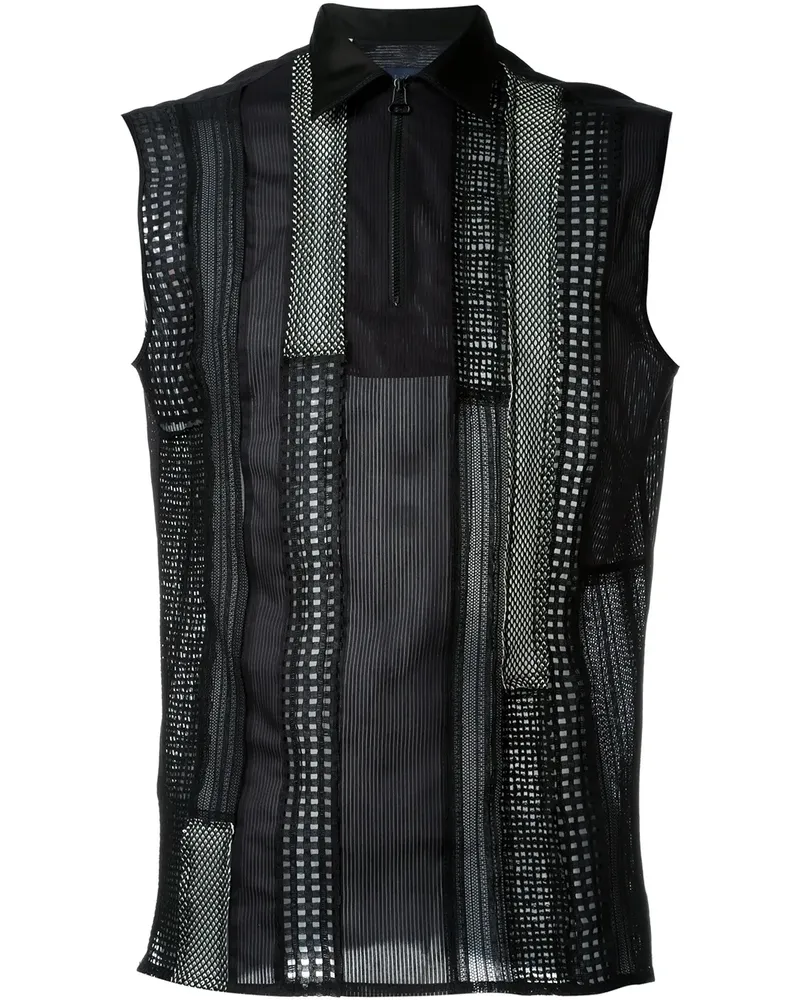Lanvin Ärmelloses Oberteil mit Patchwork-Design - Schwarz Schwarz