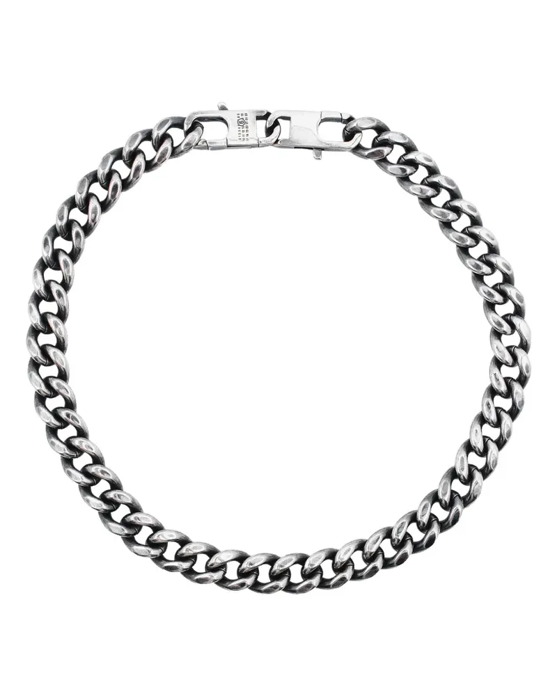 Maison Margiela curb-link Numeric Signature necklace - Silber Silber