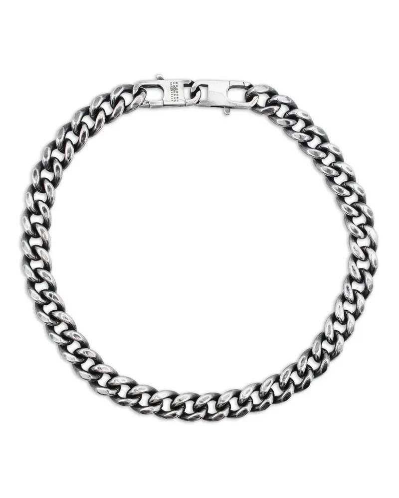 Maison Margiela curb-link Numeric Signature necklace - Silber Silber