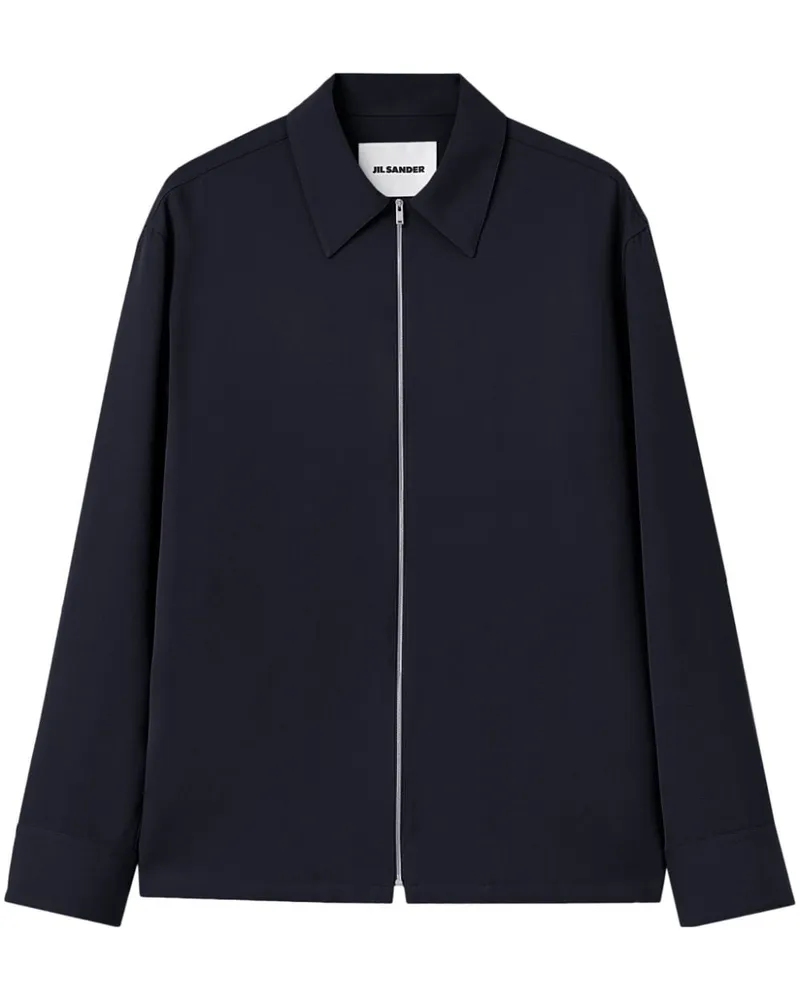 Jil Sander Hemd mit Reißverschluss - Blau Blau