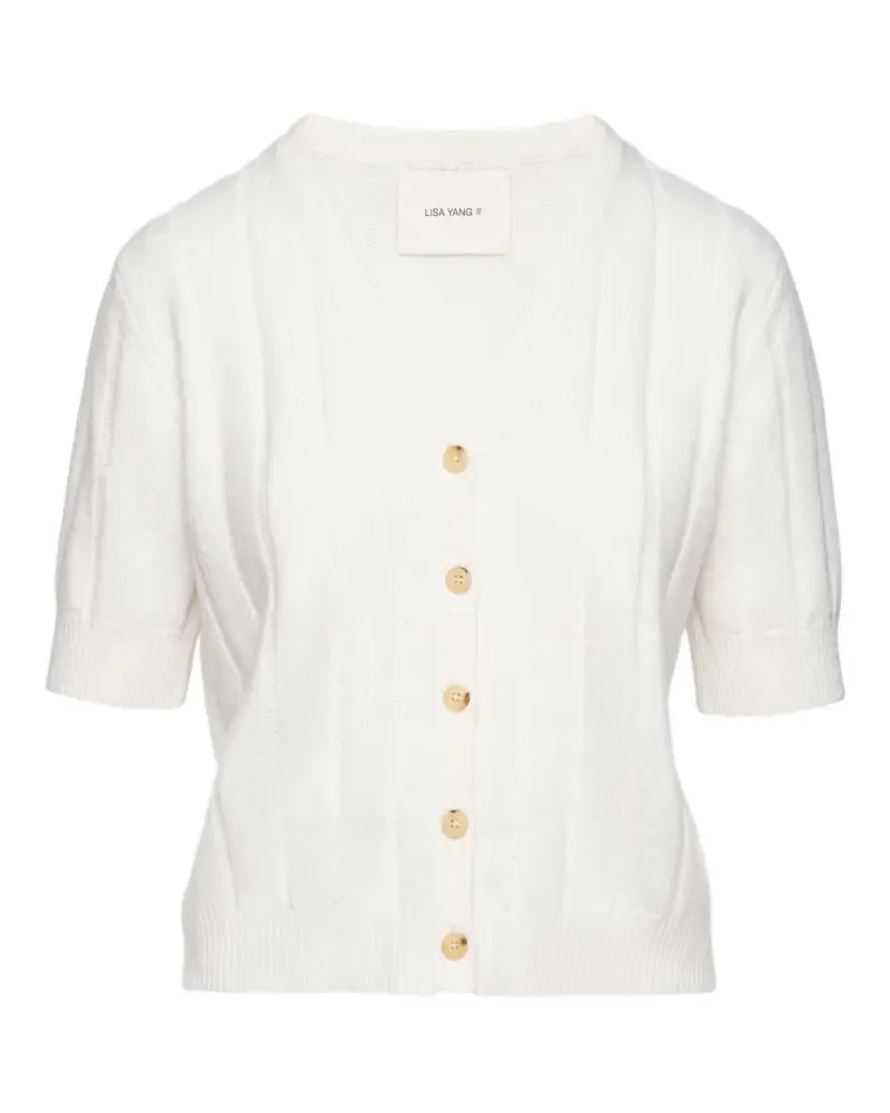 Lisa Yang Idun ribbed-knit cardigan - Nude Nude