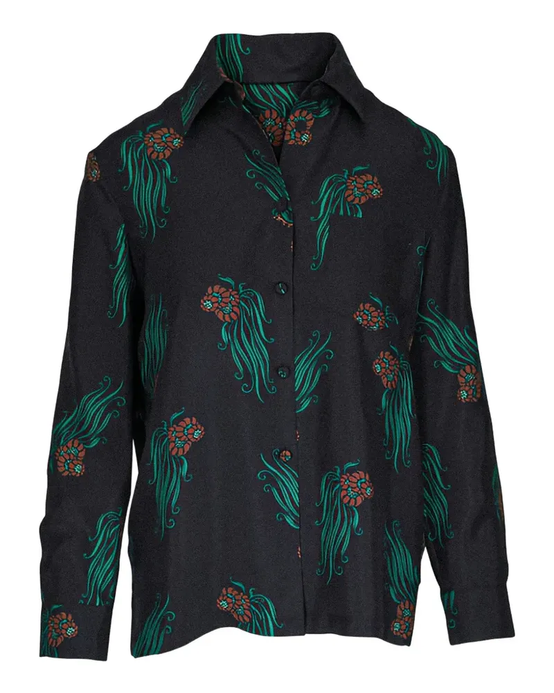La DoubleJ graphic-print shirt - Schwarz Schwarz