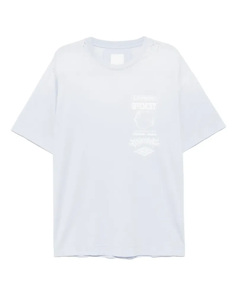 Givenchy T-Shirt mit Logo-Print - Blau Blau