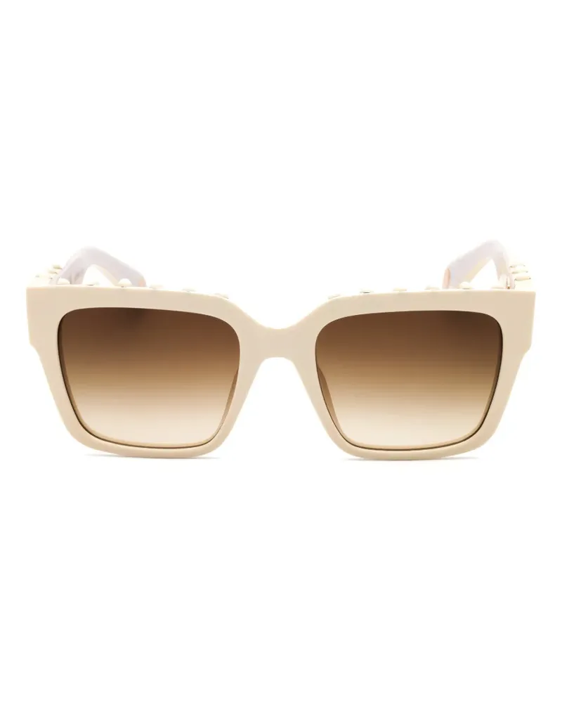 Roberto Cavalli Eckige Brille mit Nieten - Nude Nude