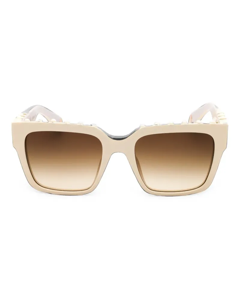 Roberto Cavalli Eckige Brille mit Nieten - Nude Nude