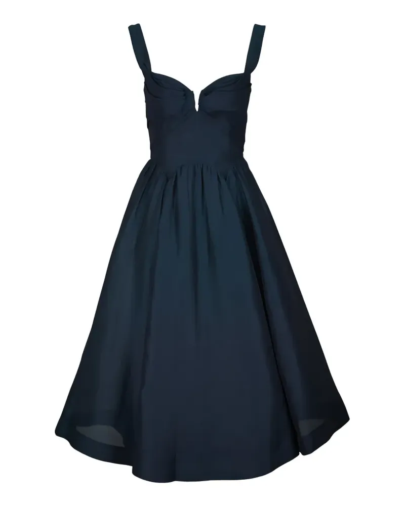 Zimmermann Rebellion Midikleid mit Herzausschnitt - Blau Blau