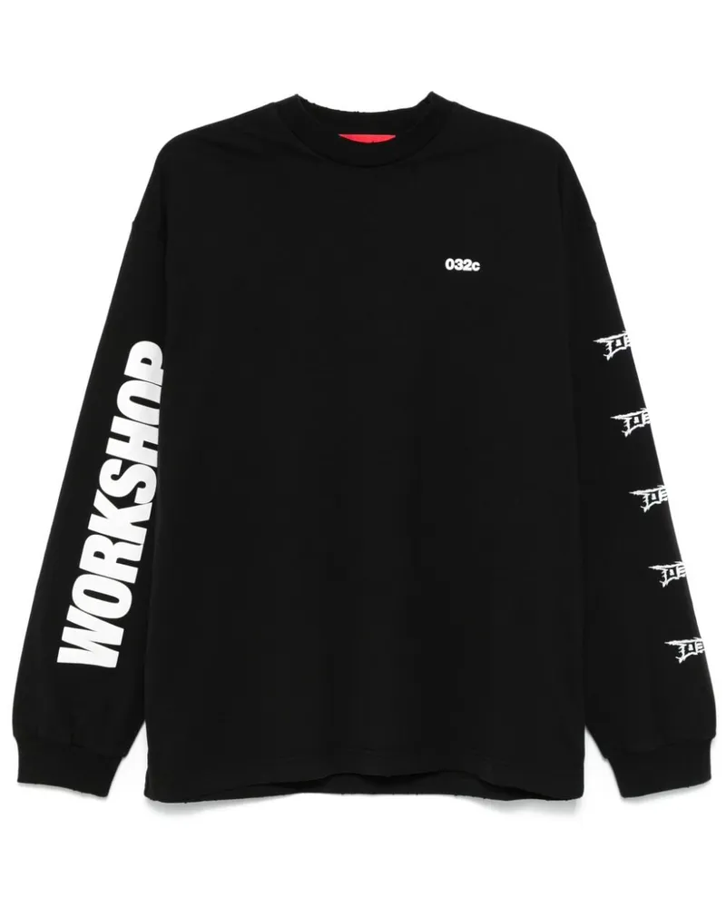 032c Nerve Shatter T-Shirt - Schwarz Schwarz