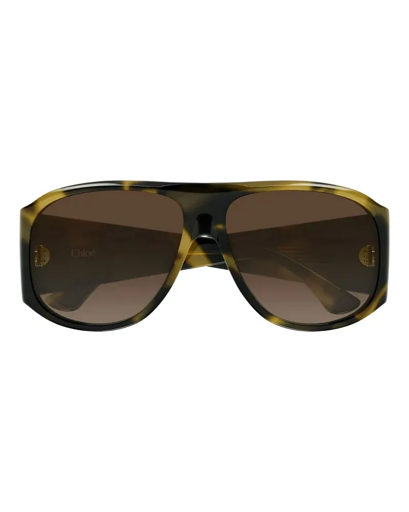 Chloé Izia Pilotenbrille in Schildpattoptik - Braun Braun
