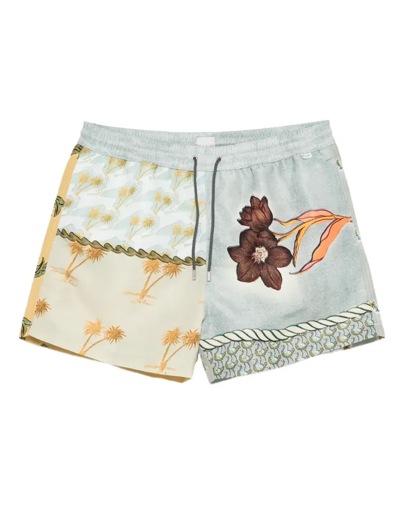 Paul Smith floral-print clear blue sea clothing - Grün Grün