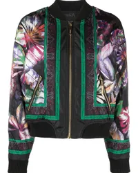 Just Cavalli Bomberjacke mit Blumen-Print Schwarz