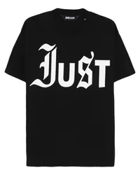 Just Cavalli T-Shirt mit Logo-Print Schwarz