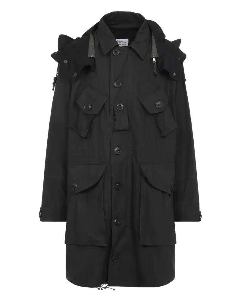 Maison Margiela Jacke mit Kapuze - Schwarz Schwarz
