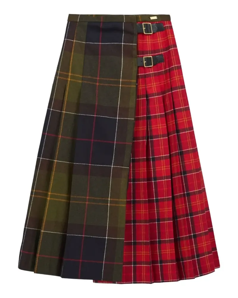 Barbour Marena Tartan pleated midi skirt - Rot Rot