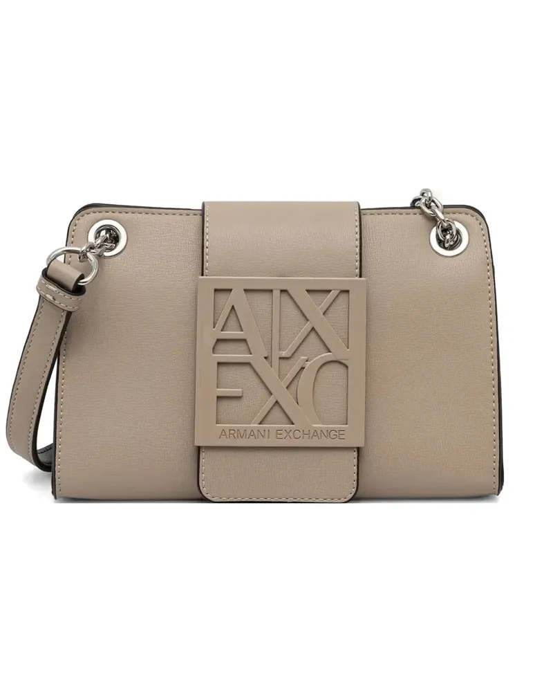 Armani Exchange mini Susy Zebra chain-link cross body bag - Nude Nude