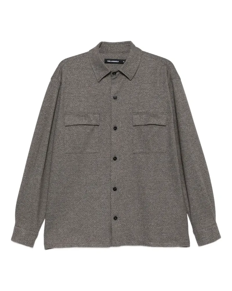 Karl Lagerfeld Hemdjacke mit Brusttaschen - Grau Grau