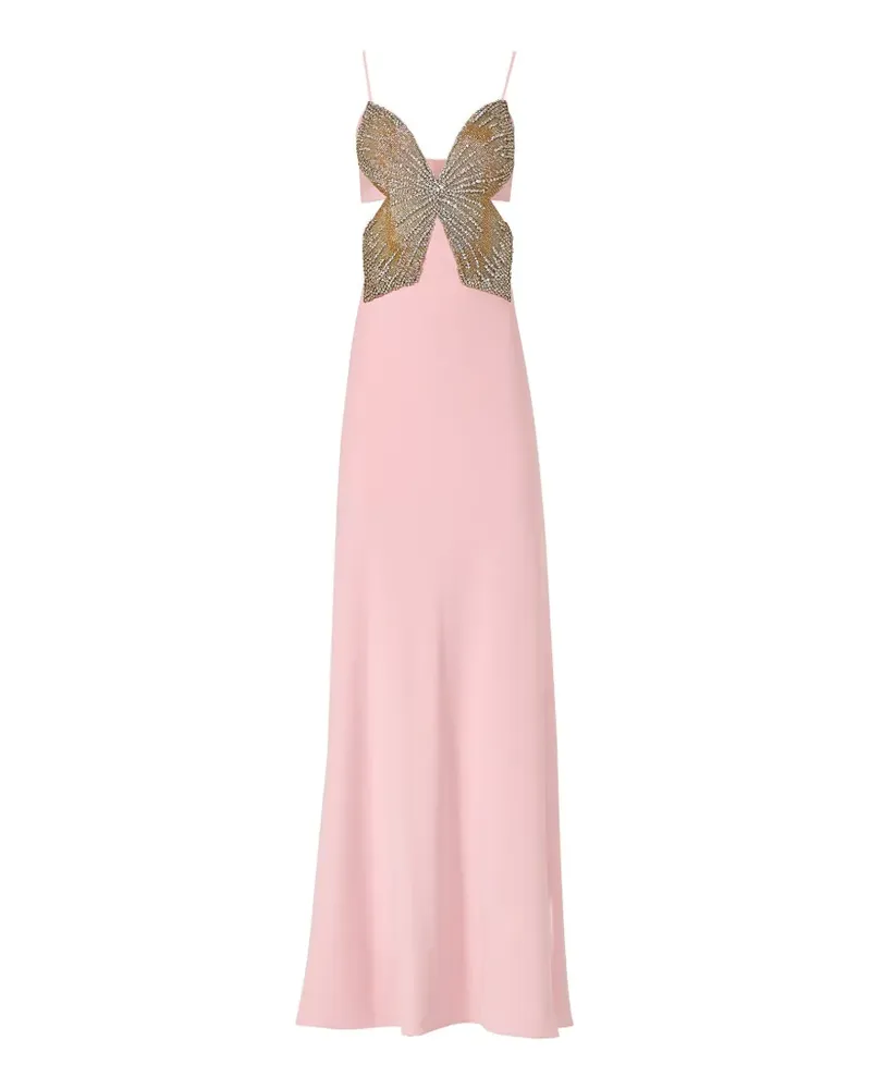 COSTARELLOS Azmira Schmetterling-Abendkleid mit Cut-Out - Rosa Rosa