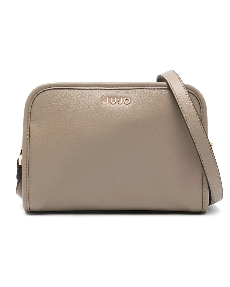 Liu Jo Schultertasche mit Logo-Schild - Nude Nude