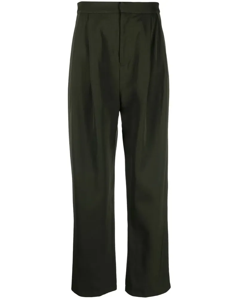 Sara Lanzi Plissierte Taillenhose - Grün Grün