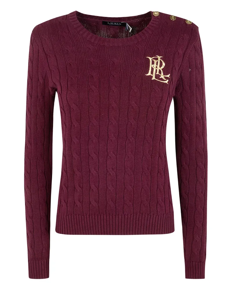 Ralph Lauren Logo-Pullover mit Knopfdetail - Rot Rot