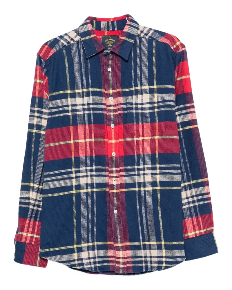Portuguese Flannel Kariertes Hemd - Blau Blau