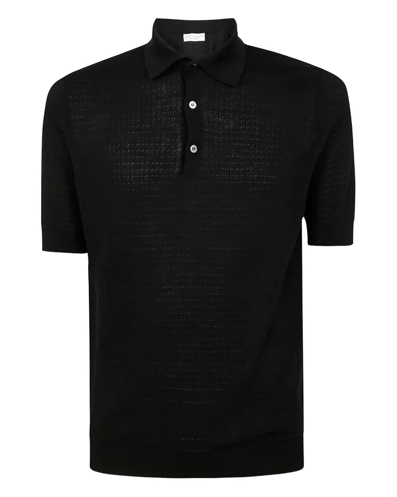 Filippo de Laurentiis Gestricktes Poloshirt - Schwarz Schwarz