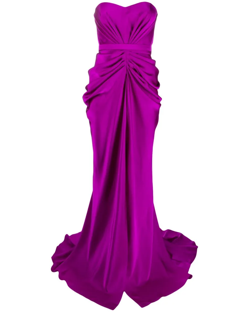 Ana Radu Gerafftes Abendkleid - Rosa Rosa