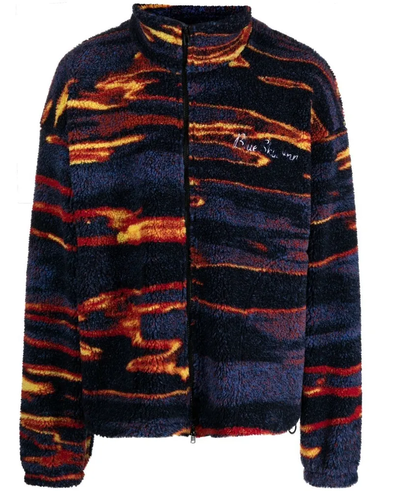Blue Sky Inn Fleecejacke mit Jacquardmuster - Blau Blau