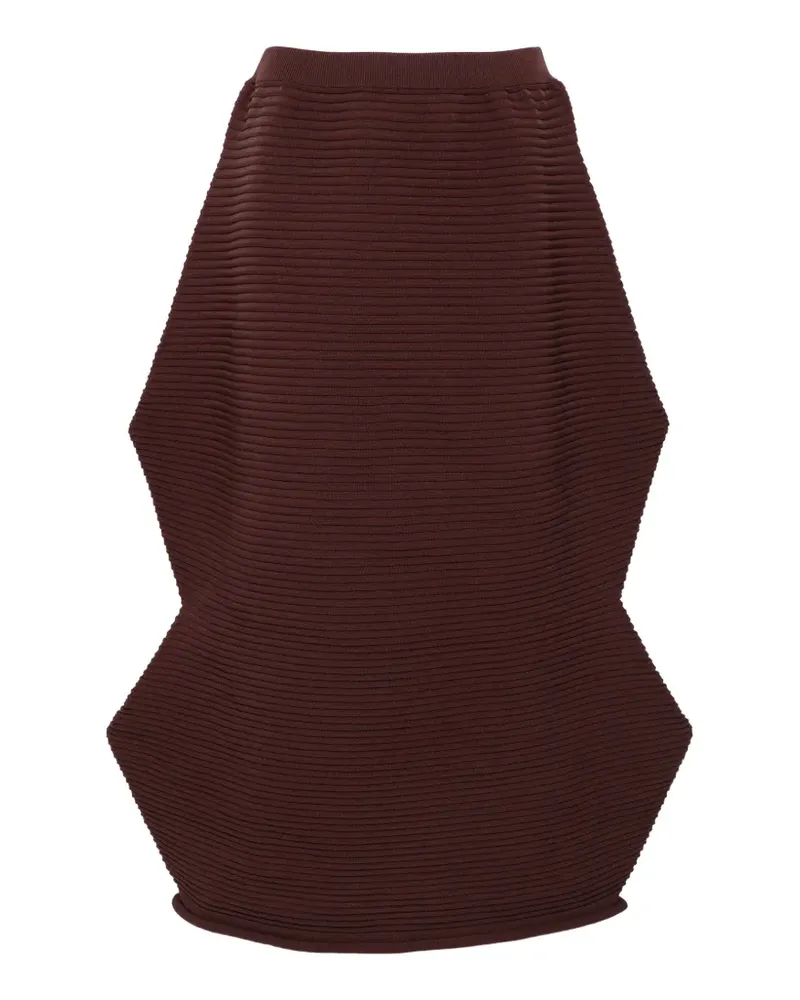 Issey Miyake sculptural pleated skirt - Braun Braun
