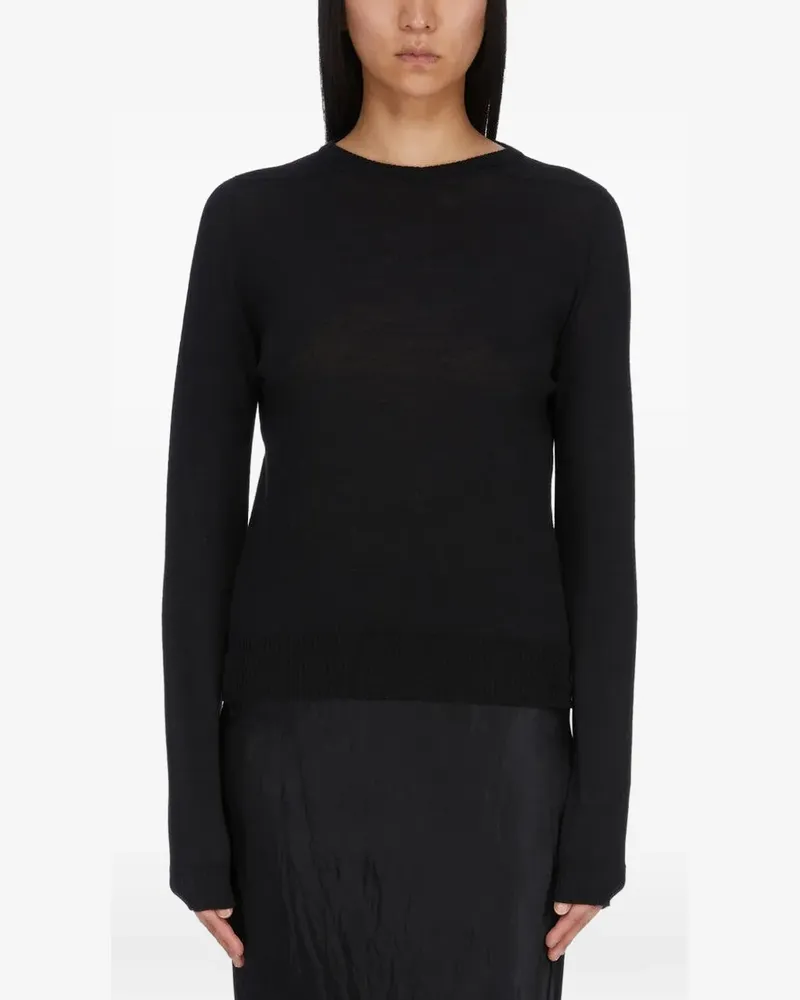 Rick Owens Biker Level Pullover mit langen Ärmeln - Schwarz Schwarz