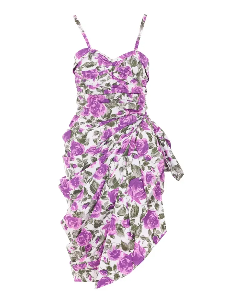 Chloé wrapped bustier midi dress - Weiß Weiß