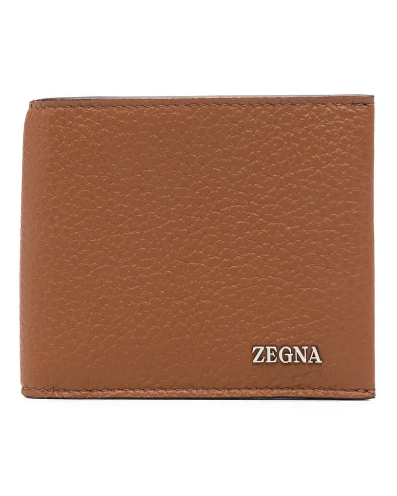 Ermenegildo Zegna Portemonnaie mit Logo-Schild - Braun Braun
