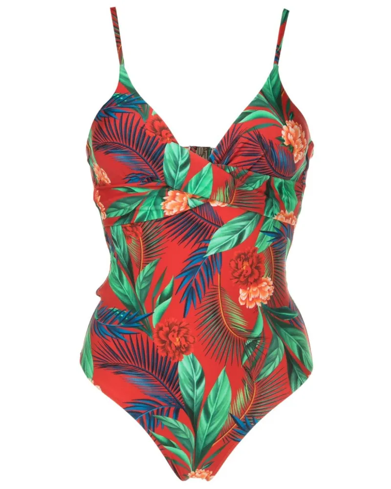 Lygia & Nanny Badeanzug mit Print - Rot Rot