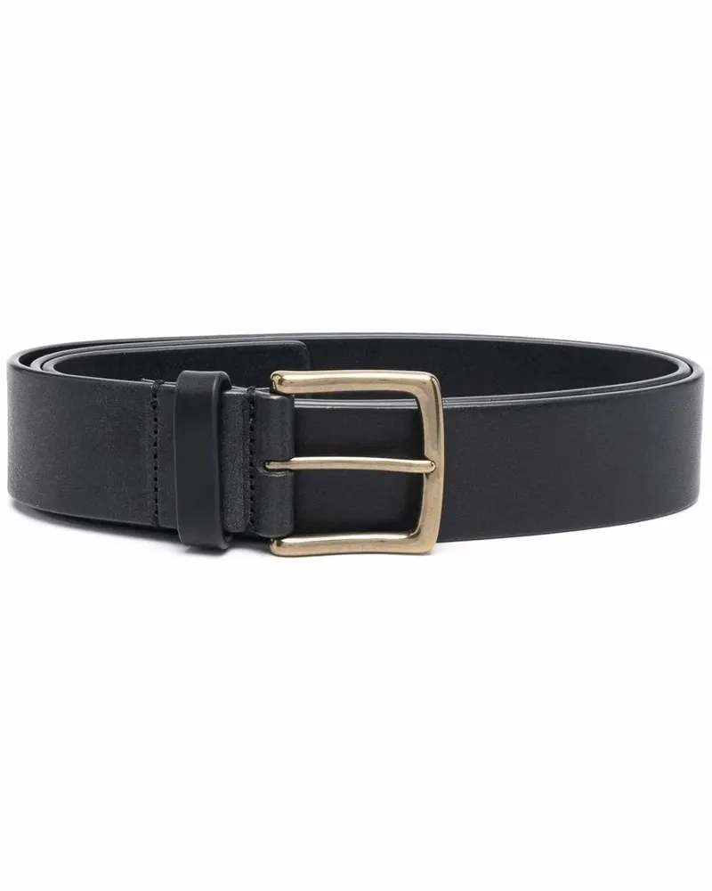 Officine Creative Italia Gürtel aus strukturiertem Leder - Schwarz Schwarz