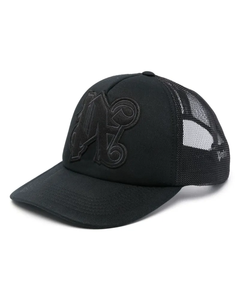 Palm Angels Baseballkappe mit Monogramm-Patch Schwarz