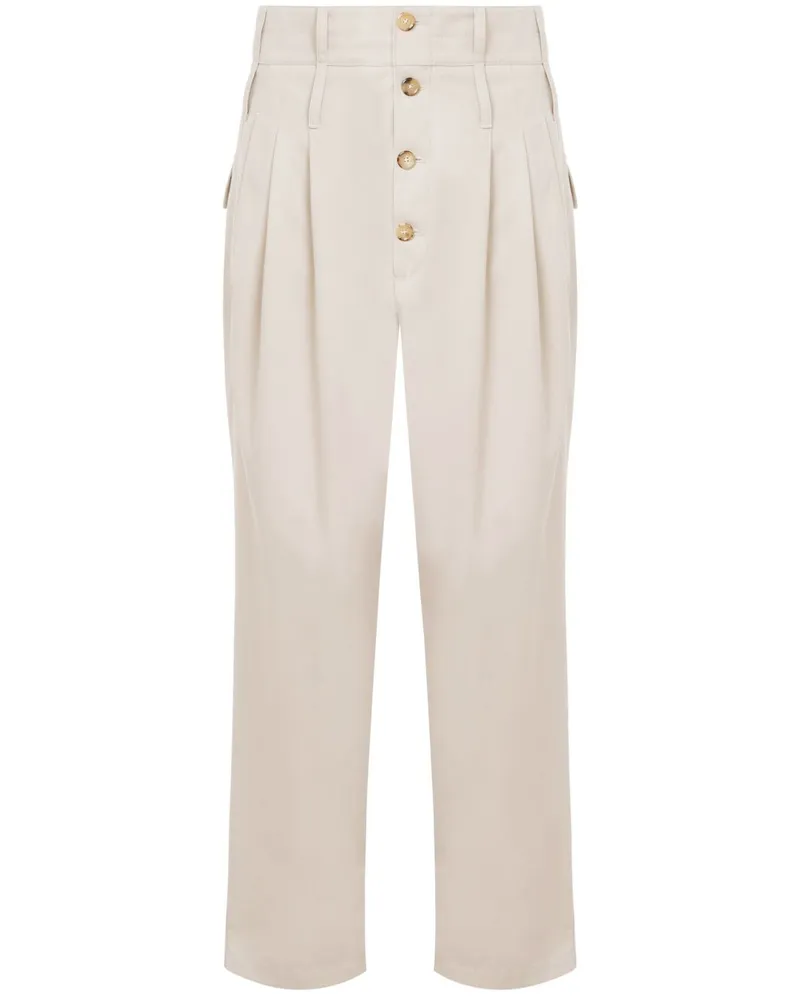 Moschino Hose mit doppeltem Bund - Nude Nude