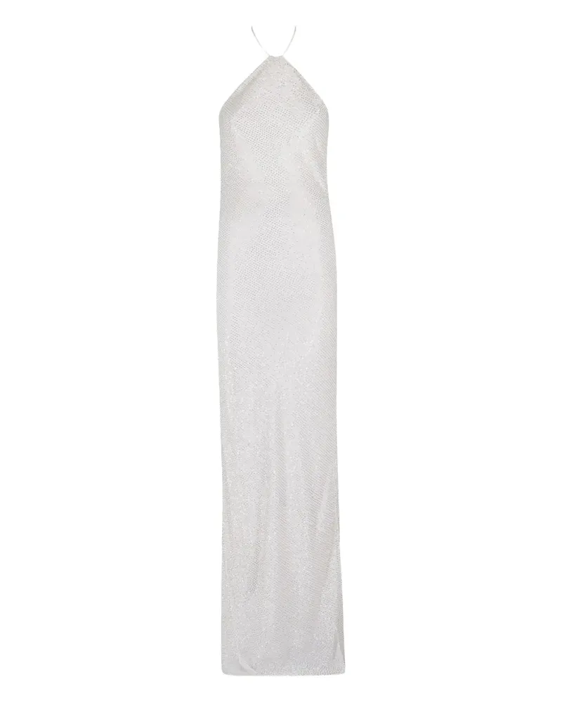 Amen Besticktes Georgette-Minikleid - Weiß Weiß