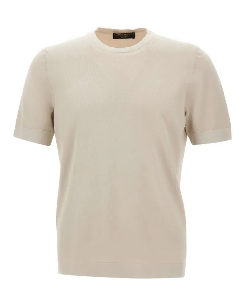 Gran Sasso crew-neck short-sleeve sweater - Nude Nude