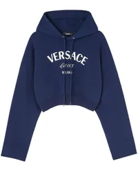 Versace Bestickter Hoodie Blau