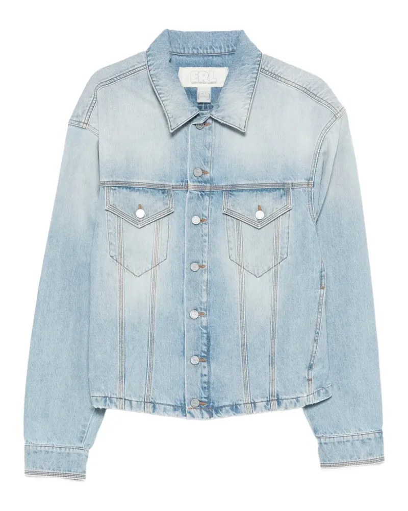 ERL flap-pocket denim jacket - Blau Blau