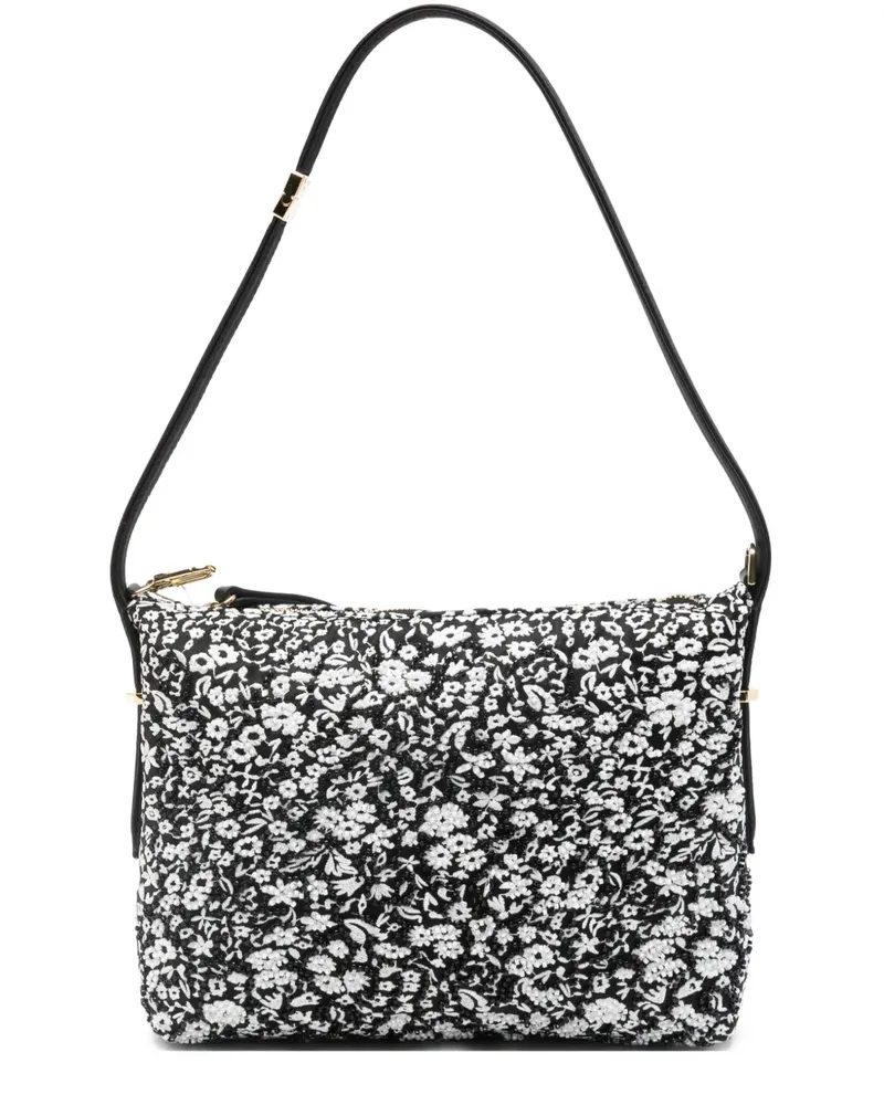 Totême Bevel floral shoulder bag - Schwarz Schwarz