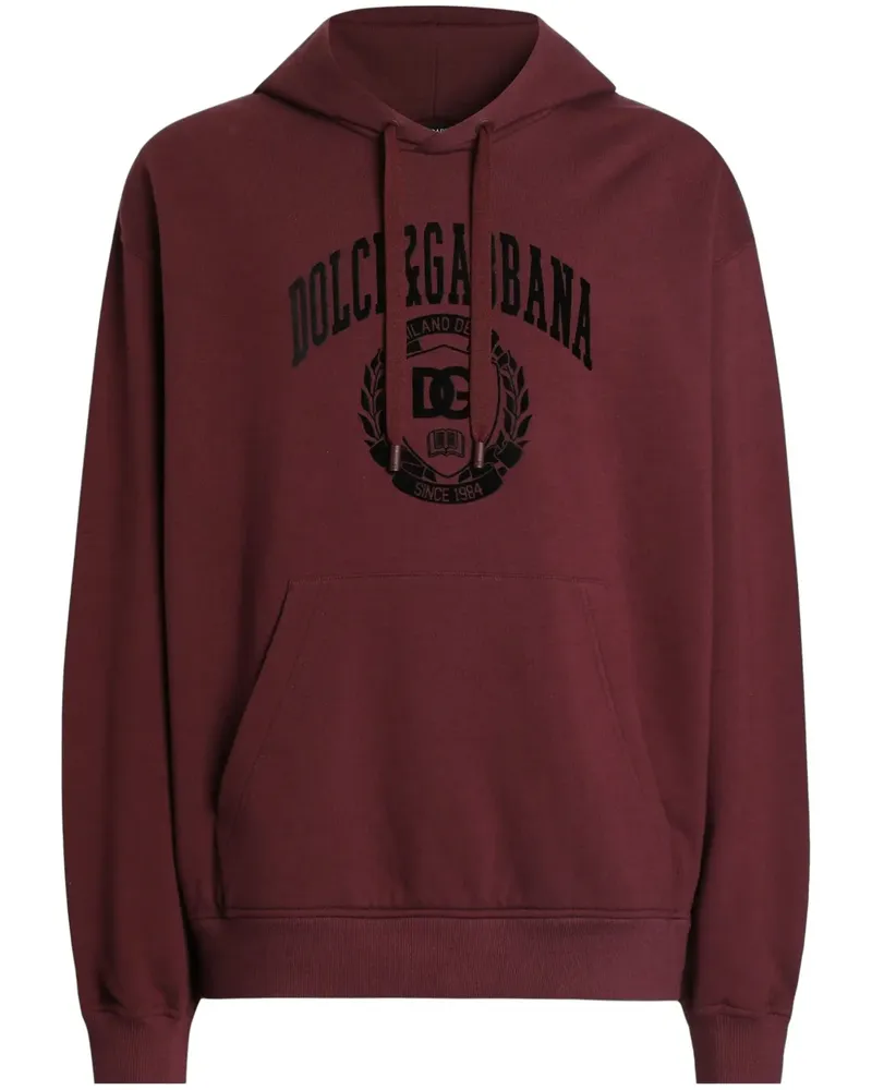 Dolce & Gabbana Hoodie mit Logo-Print - Rot Rot
