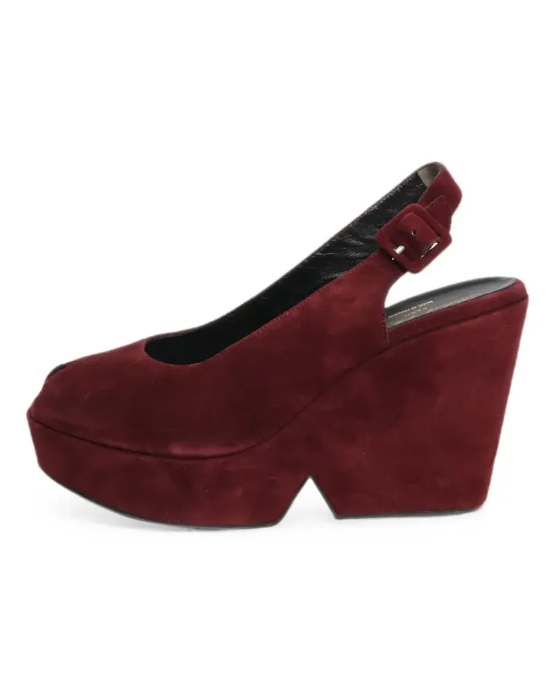 Robert Clergerie peep-toe wedge sandals - Rot Rot