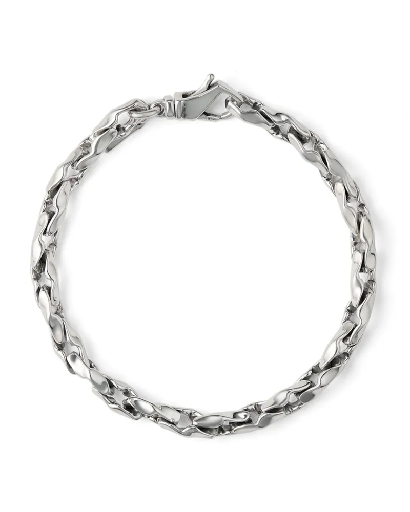Emanuele Bicocchi Armband mit gehämmertem Finish - Silber Silber