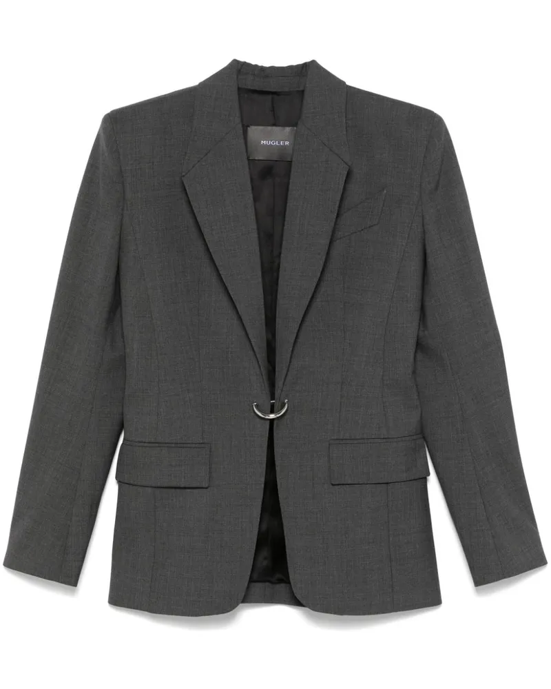 Thierry Mugler Blazer mit Ringdetail - Grau Grau