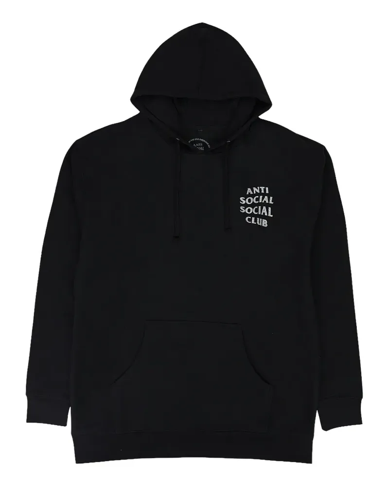 Anti Social Social Club glitter-lettering hoodie - Schwarz Schwarz