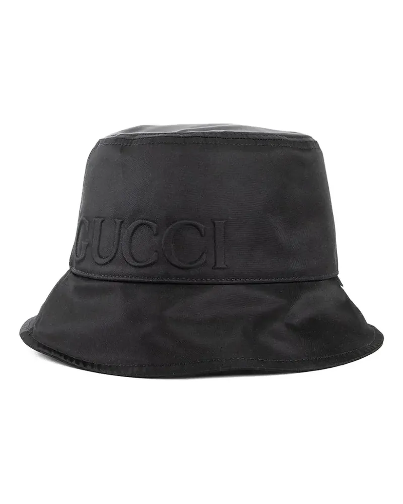 Gucci Fischerhut mit Logo-Stickerei - Schwarz Schwarz