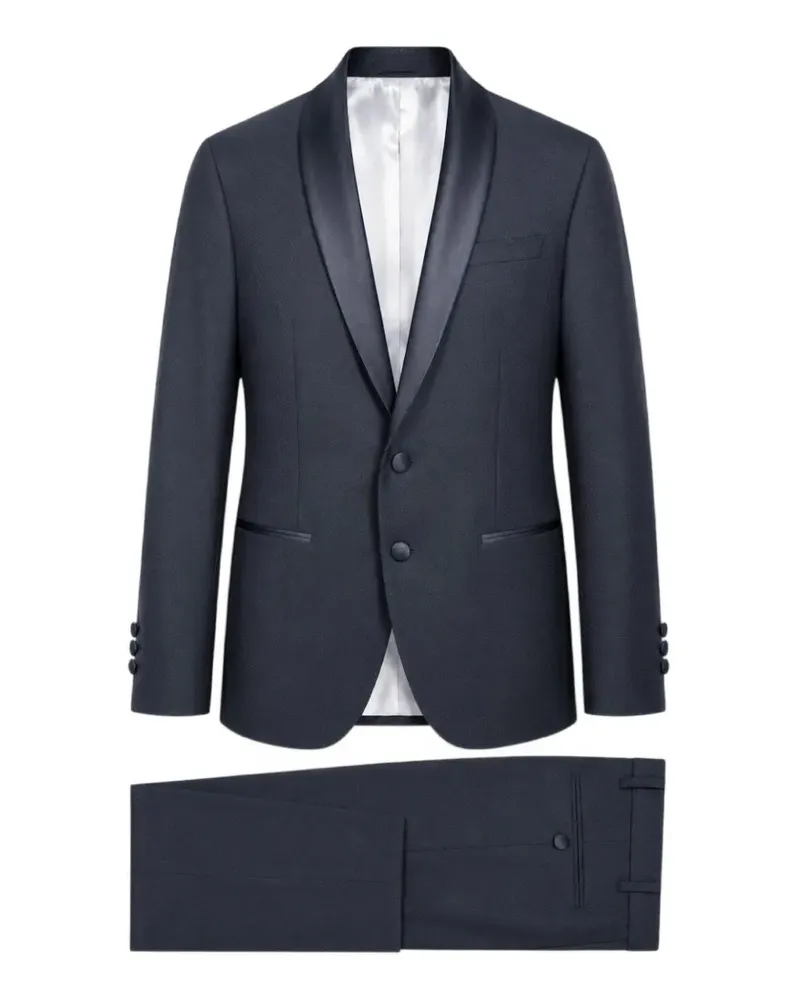 PAOLONI shawl-lapel two-piece suit - Blau Blau