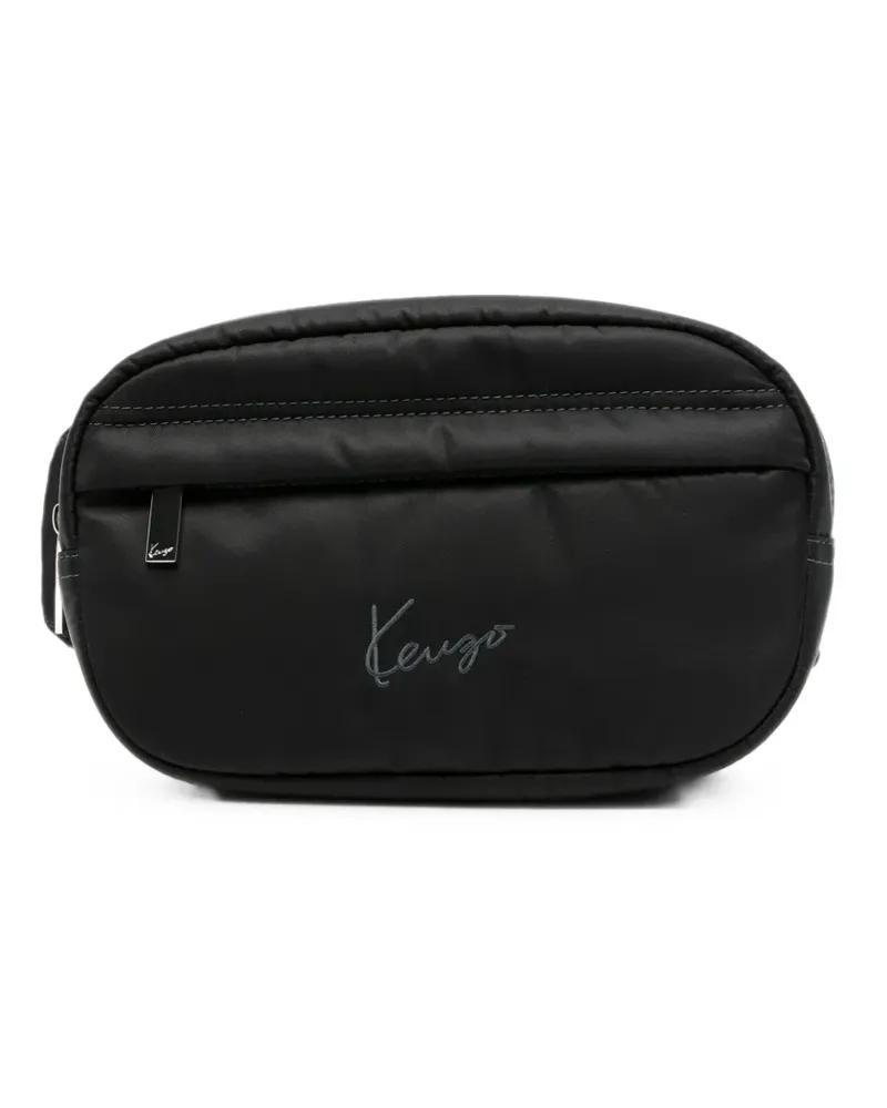 Kenzo logo-embroidered belt bag - Schwarz Schwarz