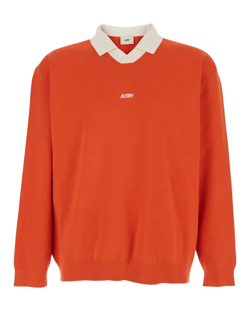 AUTRY collared knitted sweater - Rot Rot